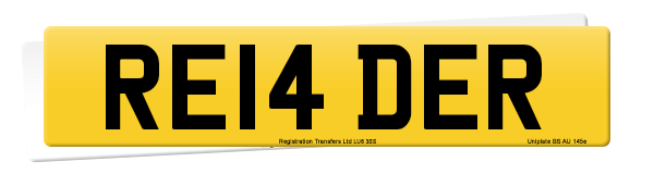 Registration number RE14 DER